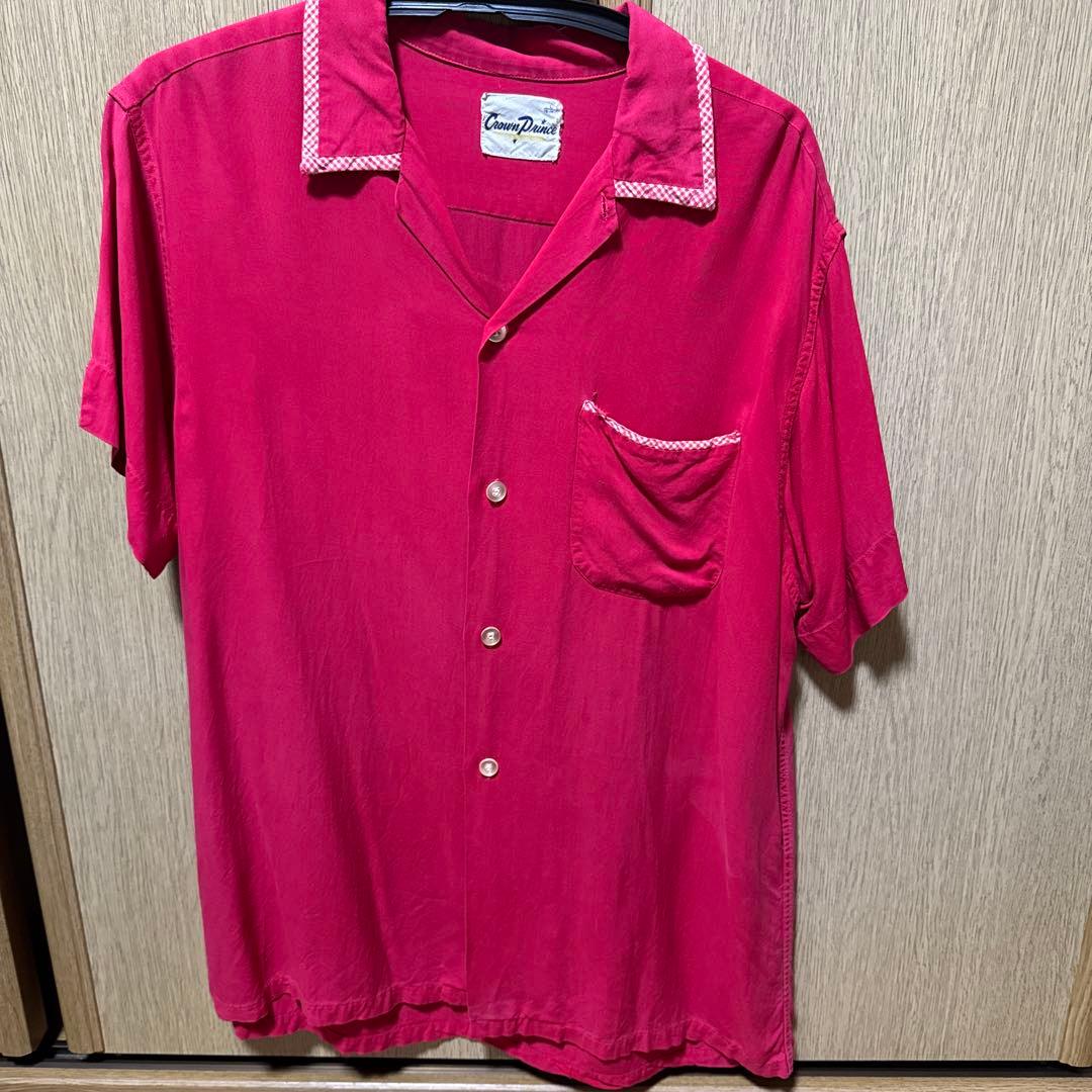60〜70s Crown Prince 半袖 ボーリングレーヨンシャツ