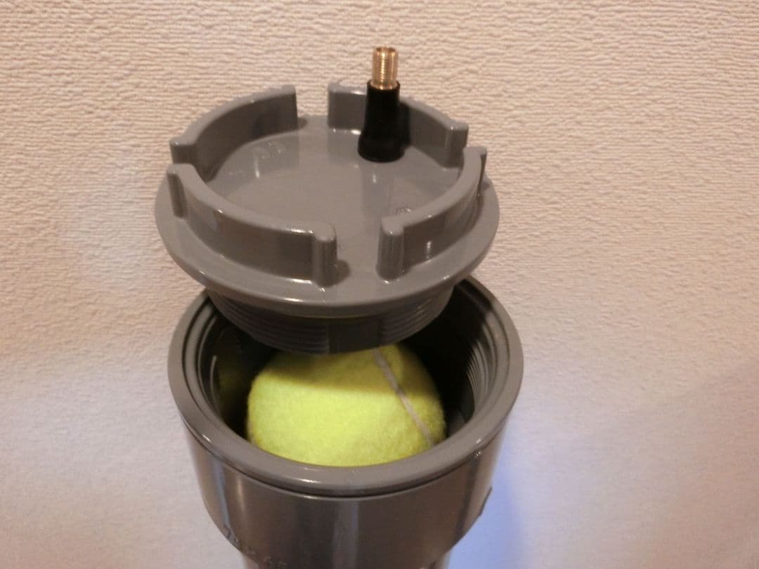 ３本版 (計４８球収納)テニスボール圧力保持器 加圧容器