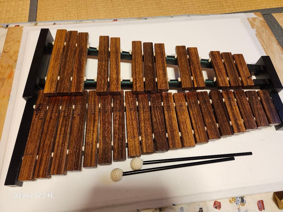 木製木琴 マレット付き 約90cm