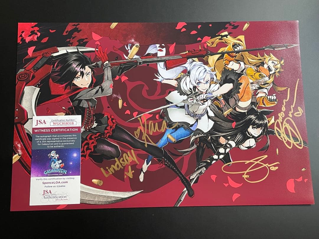 RWBY 直筆サイン入りポスター　JSA認定書付き　③