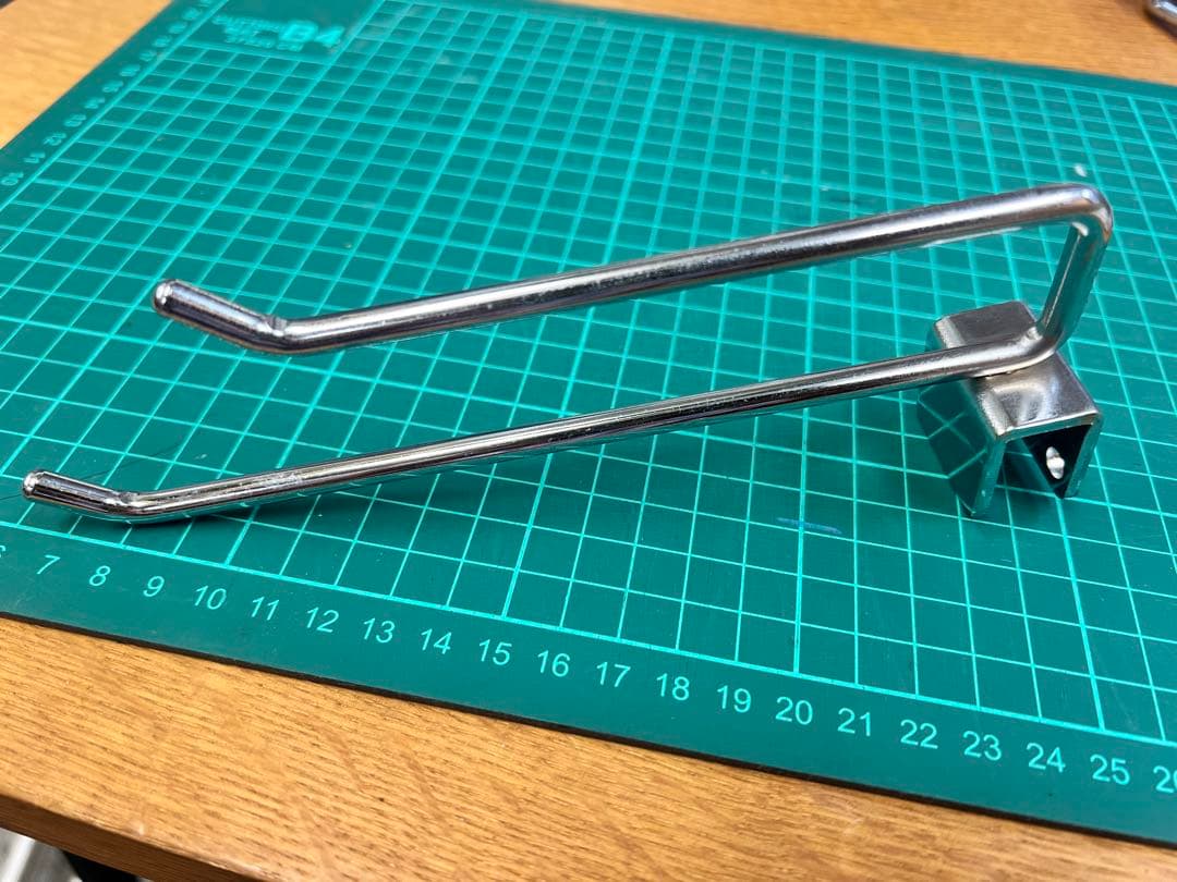かず　店舗用品　角バー用 2段フックハンガー　全長19cm 120本セット