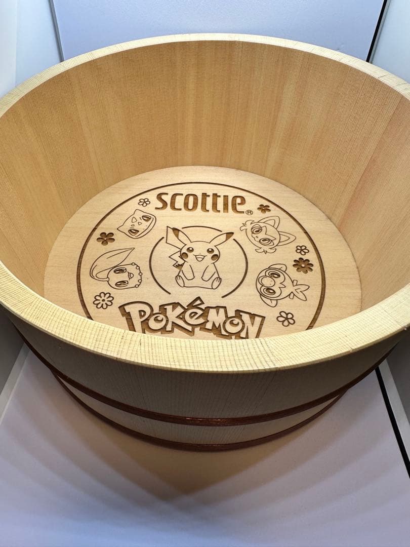 ポケモン ヒノキの風呂桶 スコッティオリジナルグッズ (非売品)
