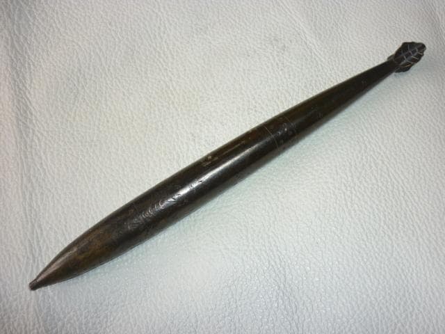 非売品 1933年頃■大日本帝国海軍 帝国義勇艦隊建設記念 魚雷型 銅製 文鎮