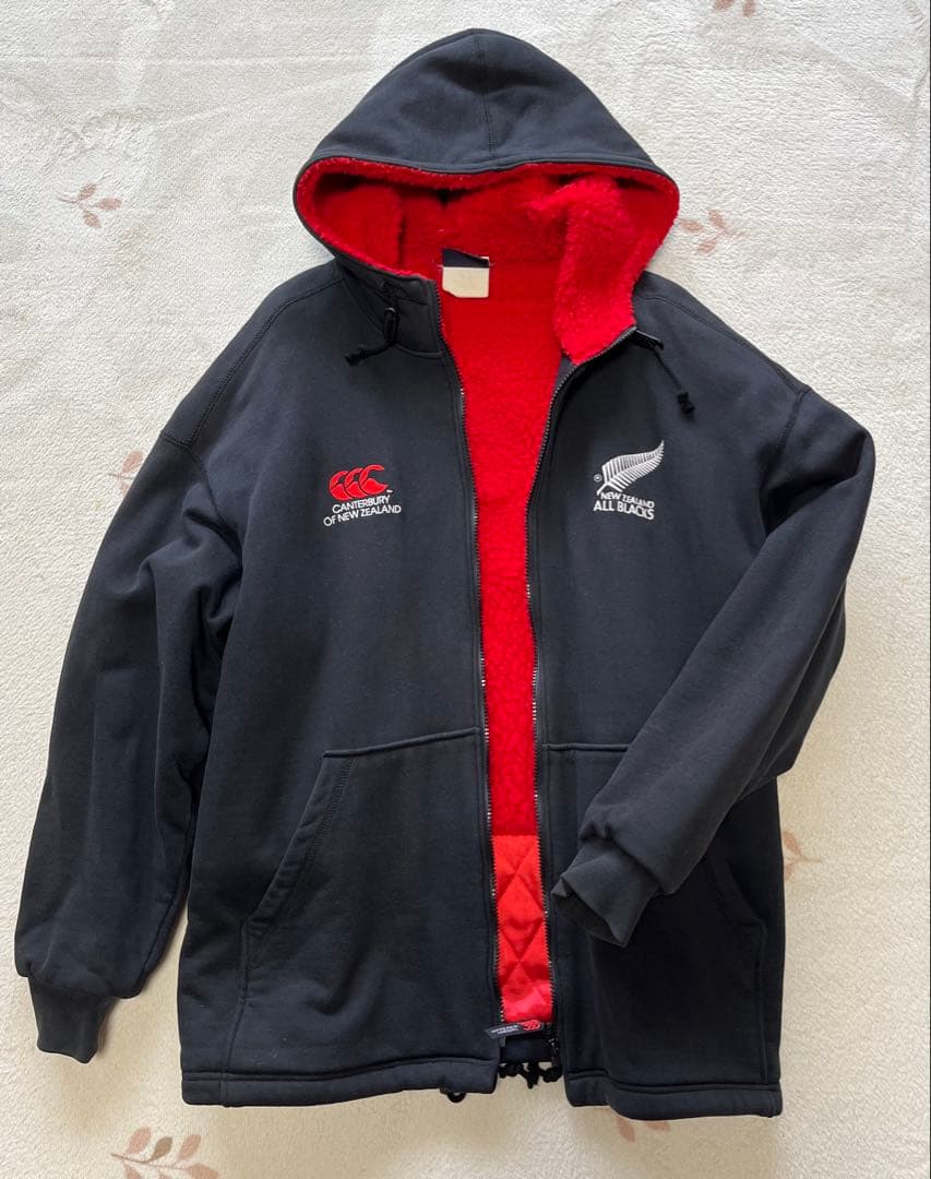 カンタベリー　ALL BLACKS オフィシャルフーディージャケット