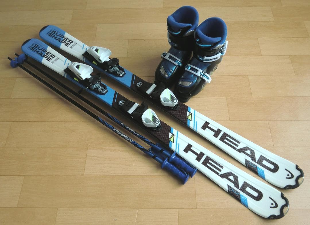 ■■送料無料■HEAD■ジュニア用スキーフルセット■板127靴23■WAX済■■