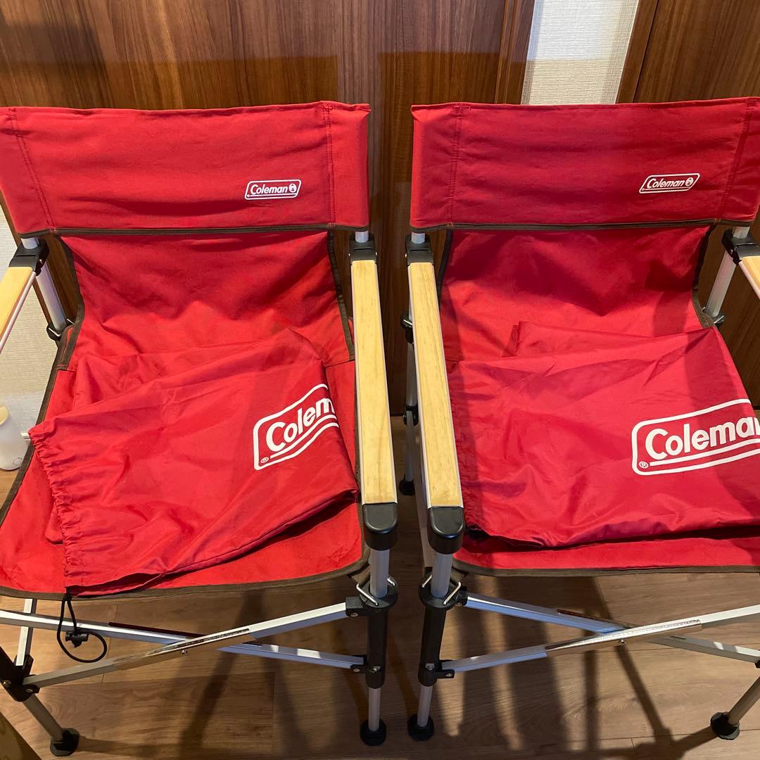 Coleman　ツーウェイキャプテンチェア　レッド　2脚セット