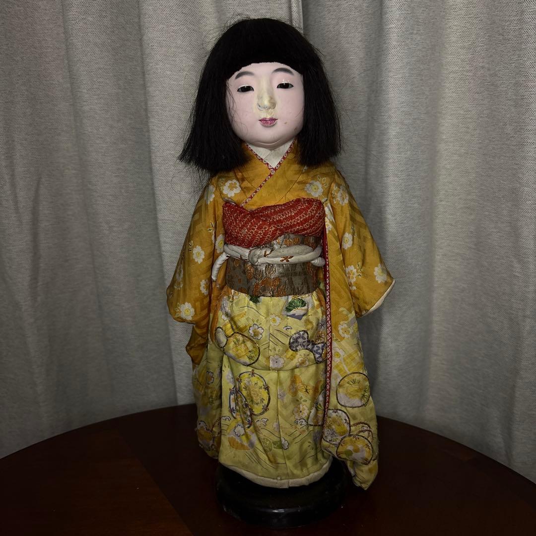 市松人形 黄色の着物