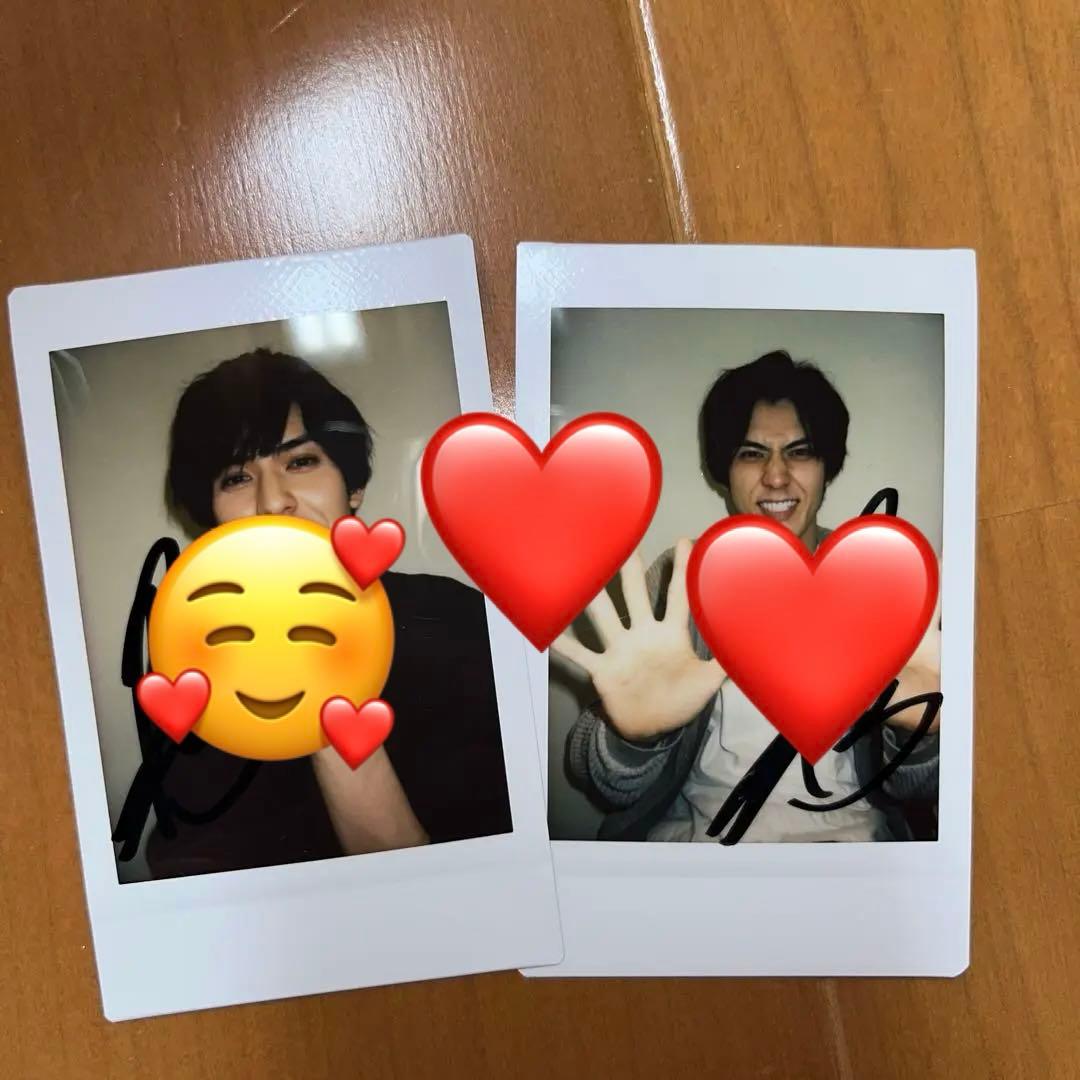 加藤将　サイン入りチェキ　写真2枚セット　かとしょ