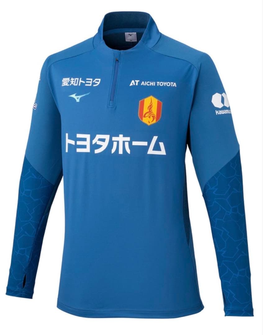 名古屋グランパス　2025練習用アウターシャツ、GK用、S、ブルー、ミズノ