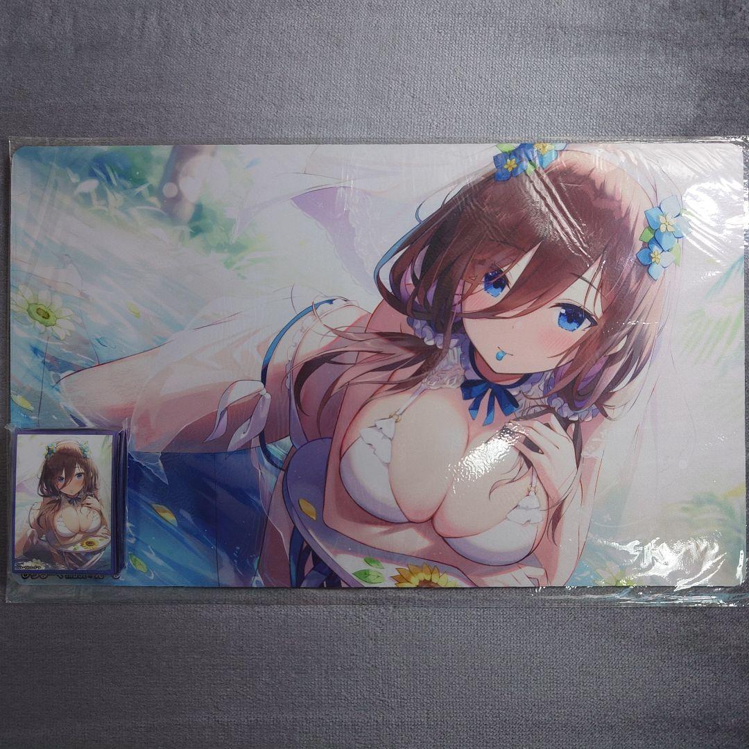 α1 五等分の花嫁 ひまわり&花びら&水着 中野三玖 スリーブ&プレイマット