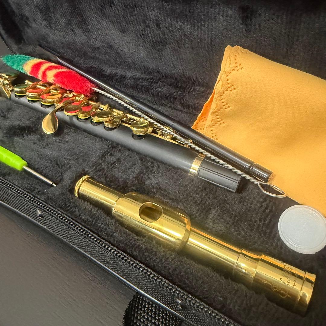 美品　SLADE ピッコロ 本体 ケース付き　初心者オススメ　木管楽器　ゴールド