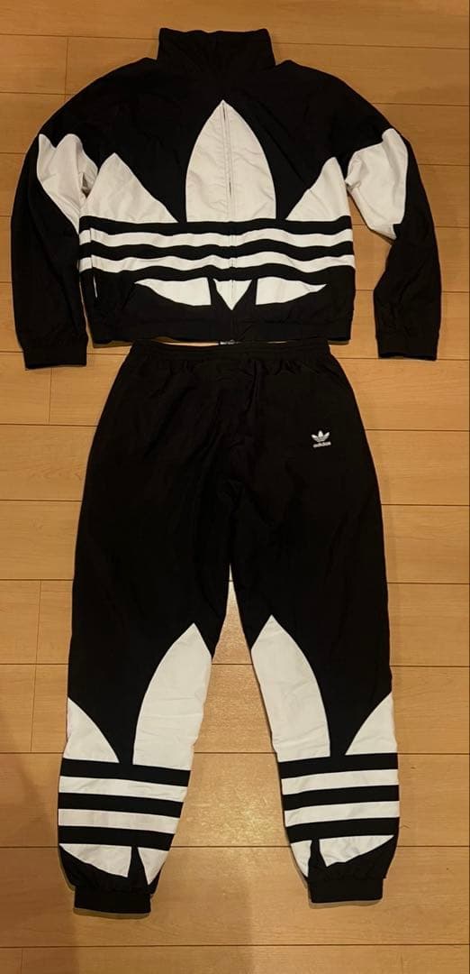 adidas ジャージ上下セット ブラック/ホワイト