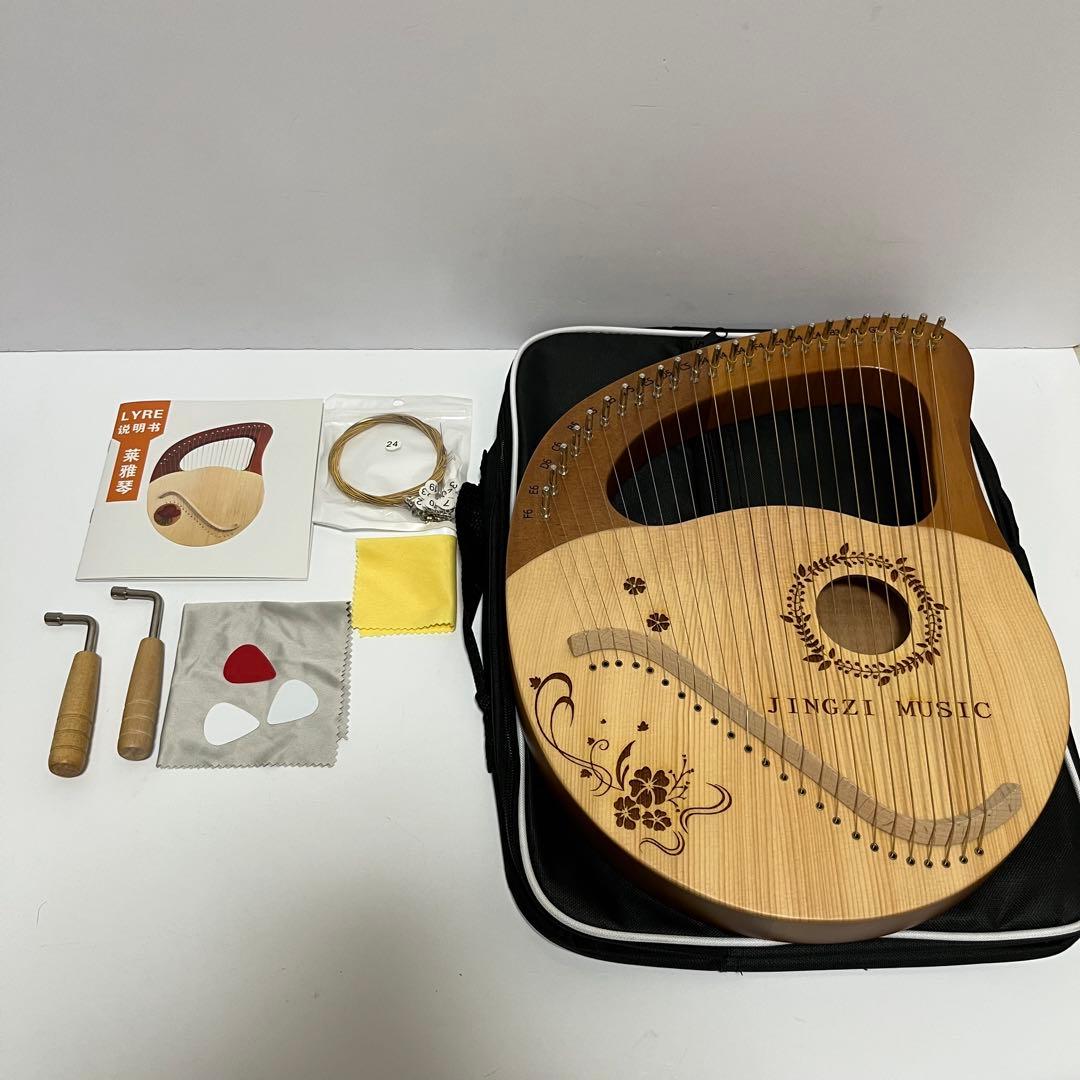 JINGZI MUSIC ライアーハープ 24弦 ケース付き