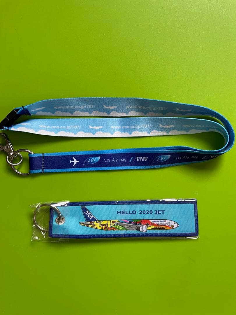 【非売品】ANAネックストラップ＆HALLO2020JETタグ