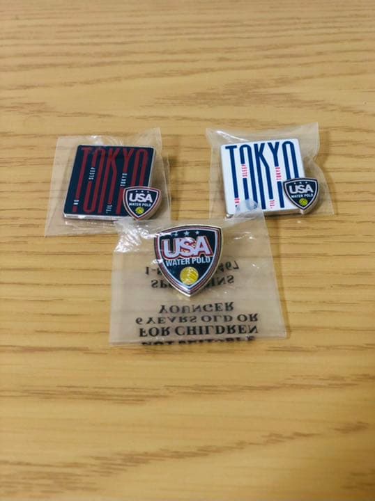 Tokyo 2020 オリンピック バッチ セット　アメリカ　水球チーム