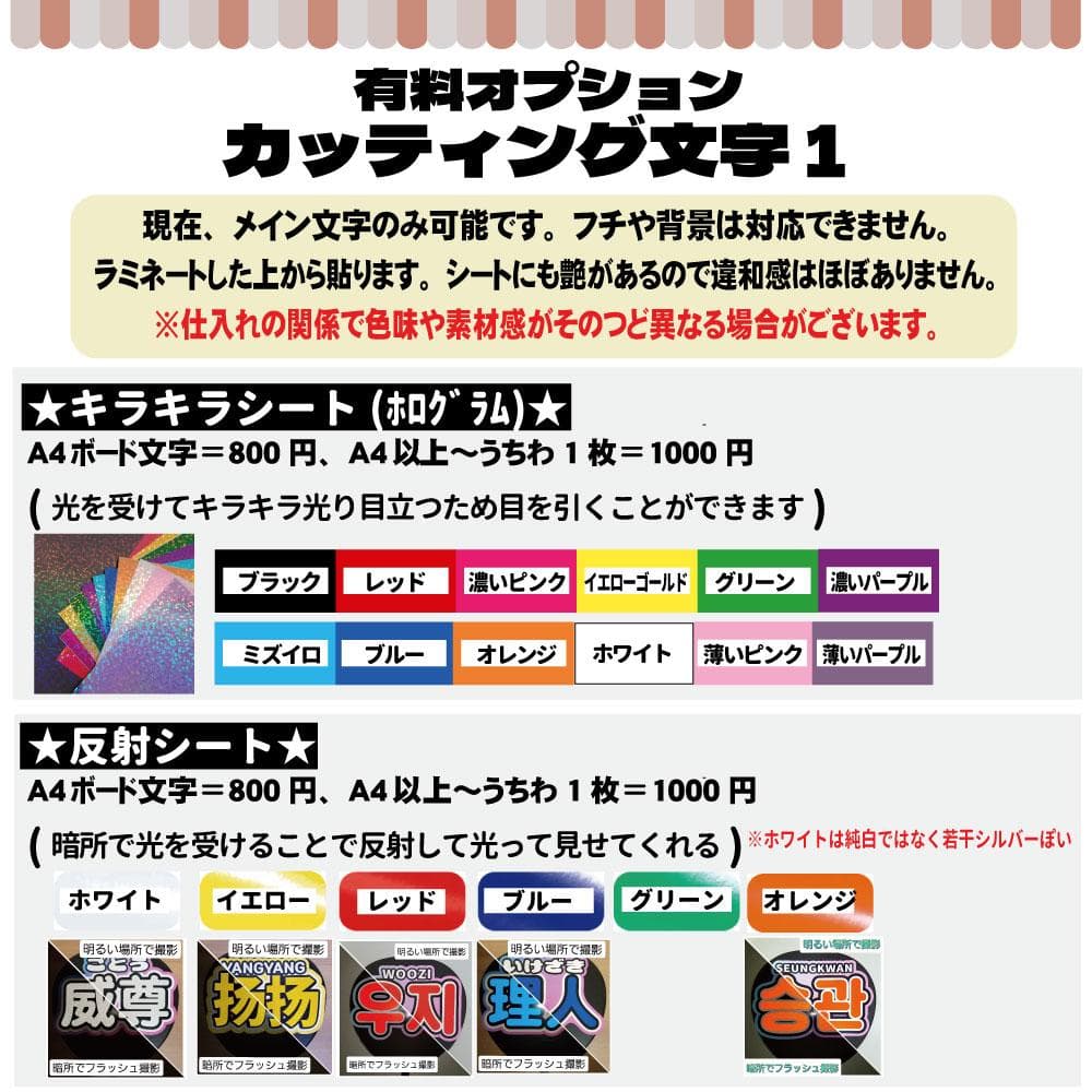 【オーダーメイド専用】プリントうちわ文字