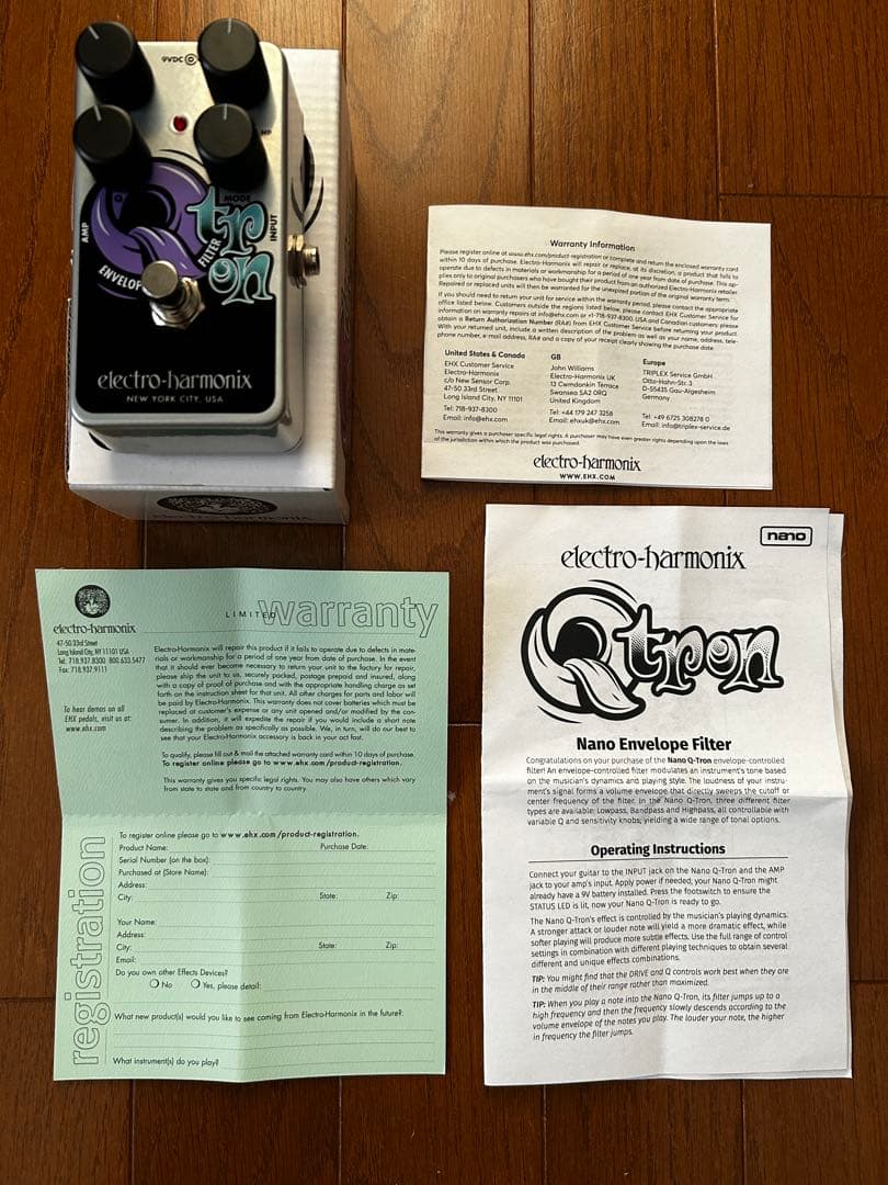 保証書付きelectro-harmonix Qtron エンベロープフィルター
