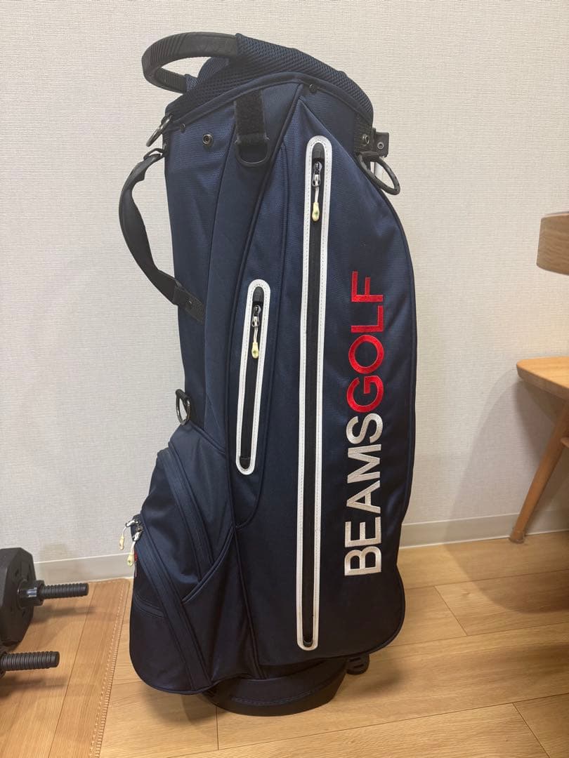 BEAMS GOLF ネイビーキャディバッグ