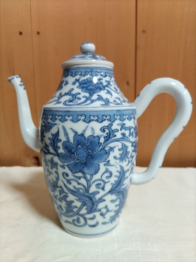 青と白の花模様 煎茶道具 陶器