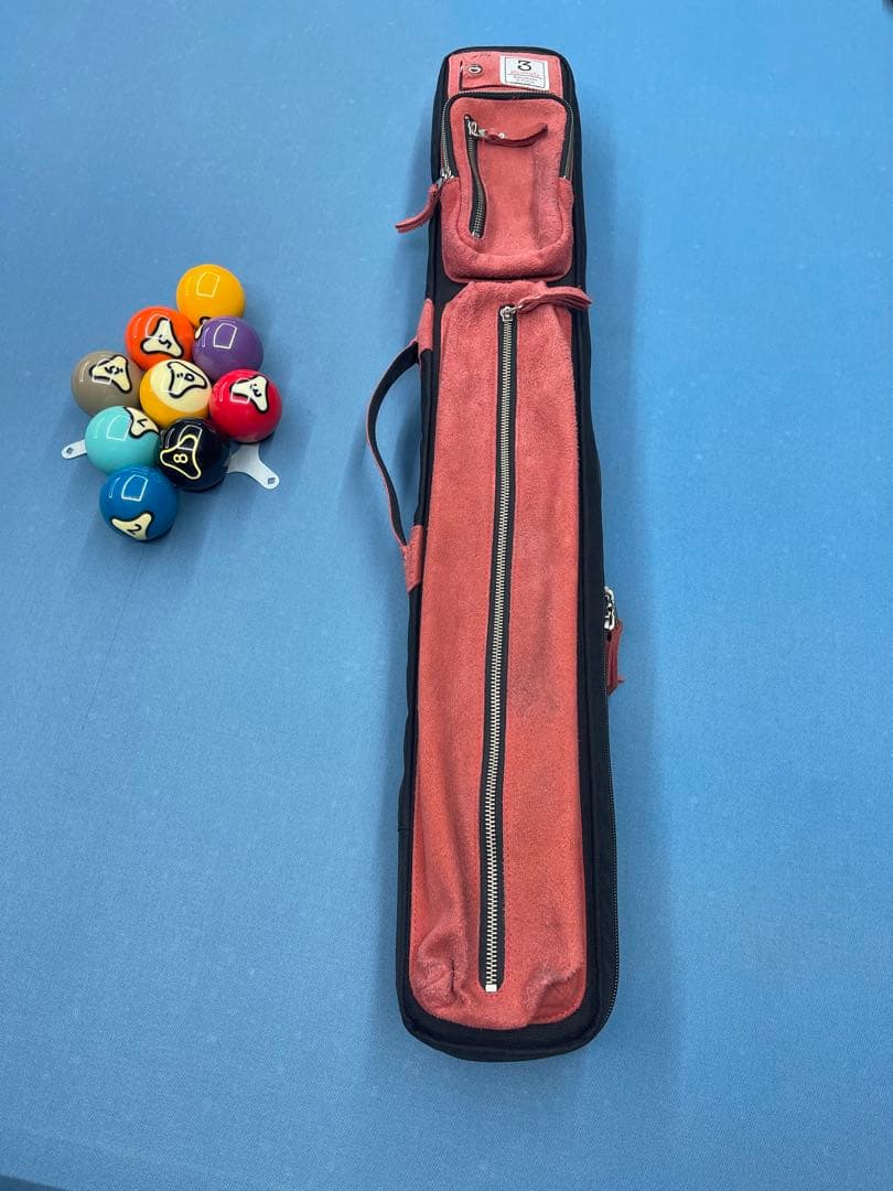 ビリヤードキューケース スリーセカンズ ブラックxレッド 2B4S 中古