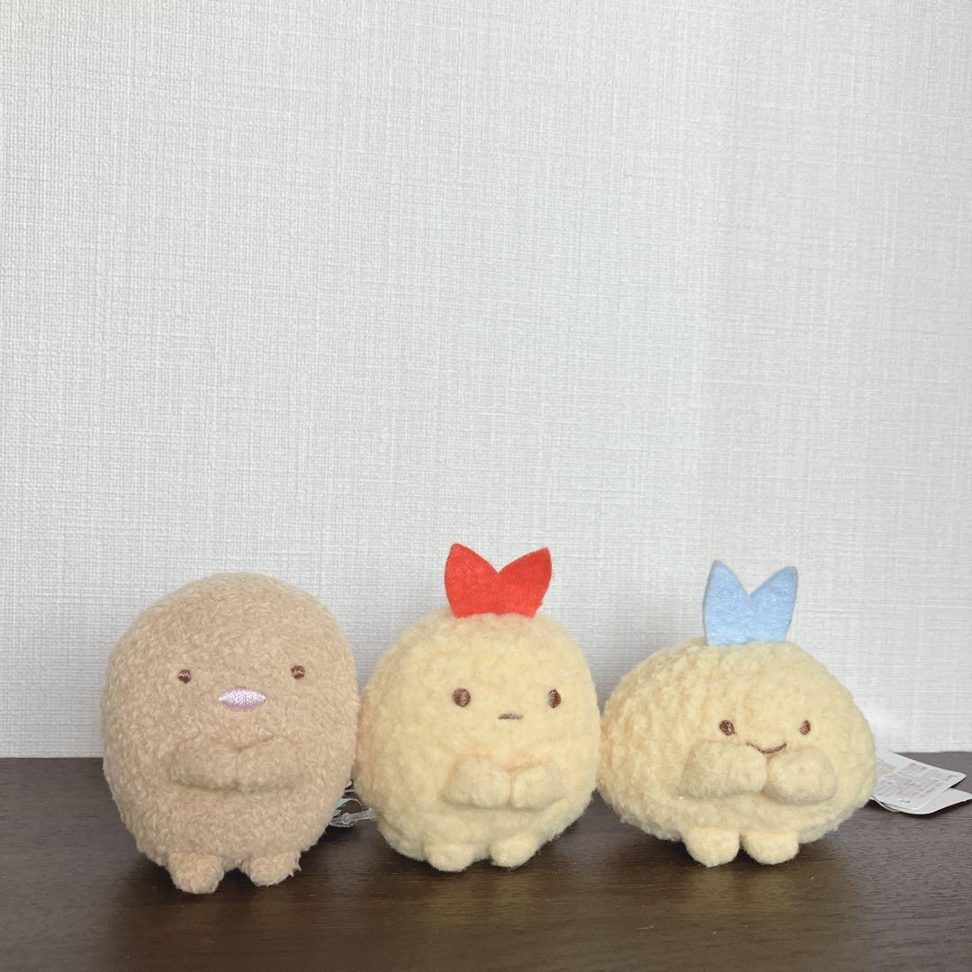 すみっコぐらし てのりぬいぐるみ とんかつ えびふらいのしっぽ あじふらい