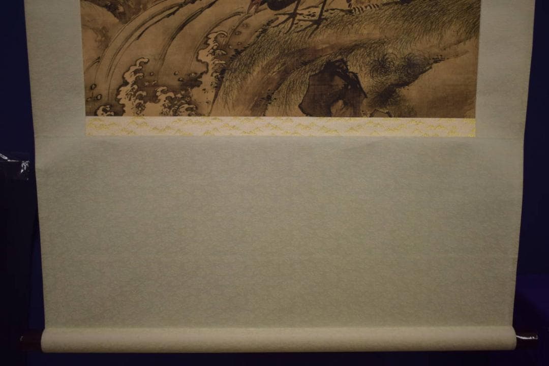 複製/海雲/雉に燕図/中国画/工芸/布袋屋掛軸HI-874