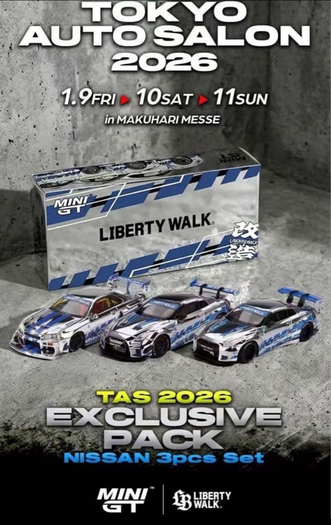 MINIGT 東京オートサロン2026 リバティウォーク LBWK ３台セット