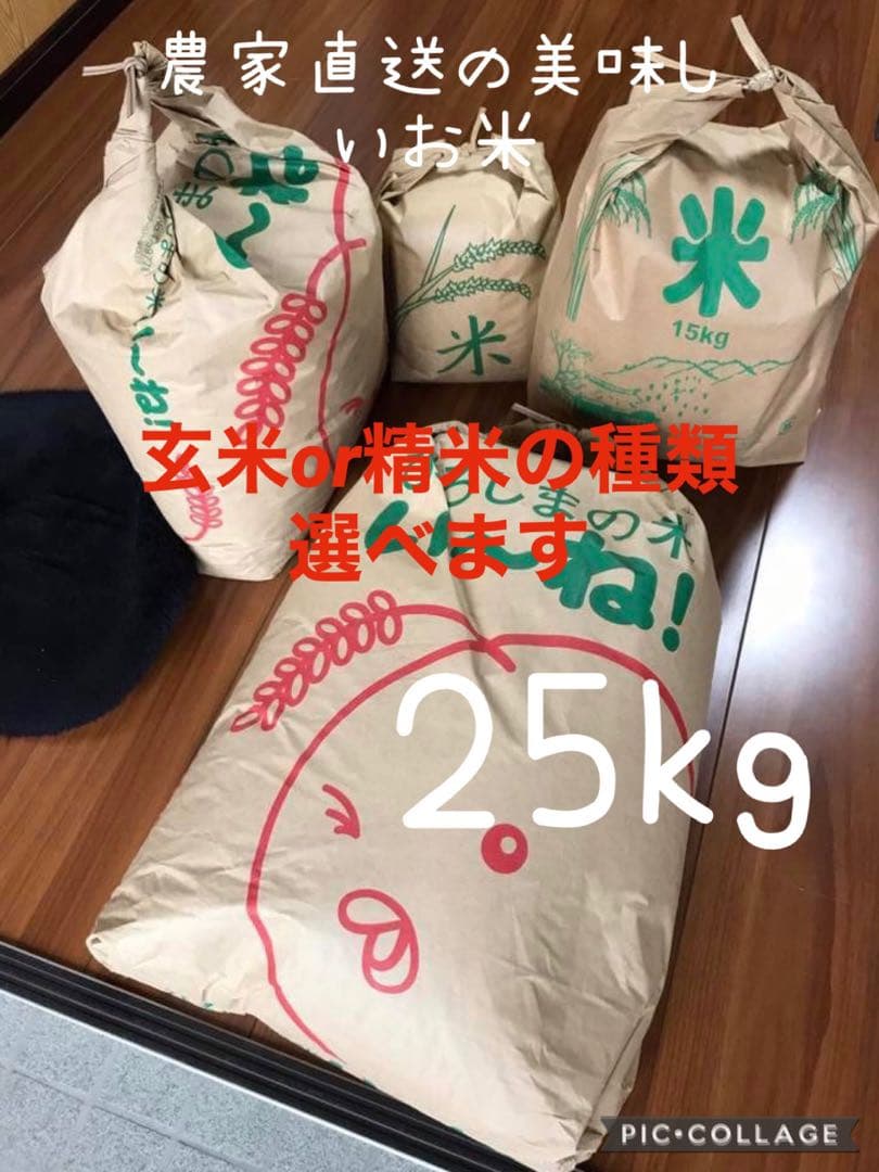 農家直送の美味しいお米 令和7年度産 ヒノヒカリ 25キロ
