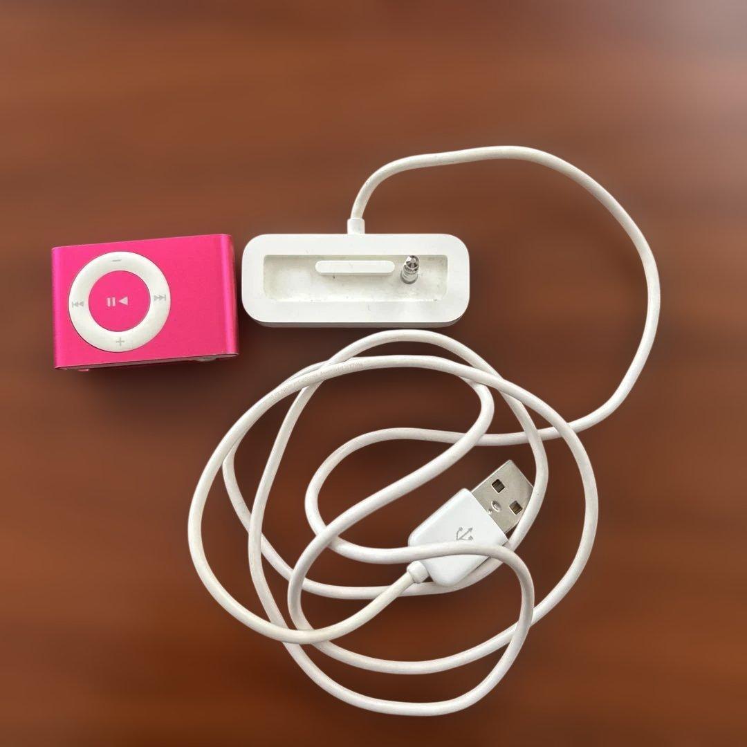ピンク音楽プレーヤー USBケーブル付き（iPod mini)