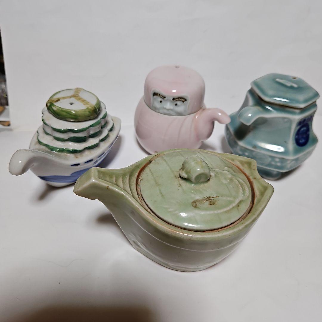 昭和レトロ　醤油さし　陶器4点