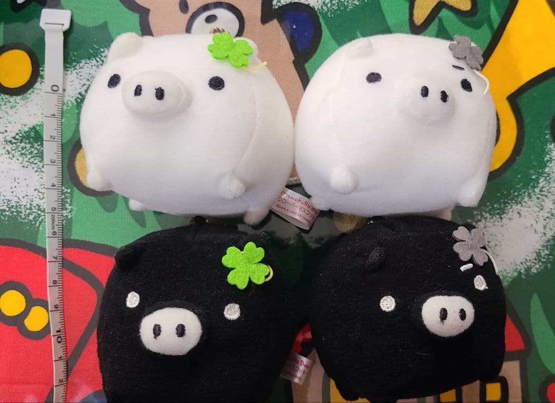 モノクロブー ぬいぐるみ 4つ葉のクローバー‪ 全4種