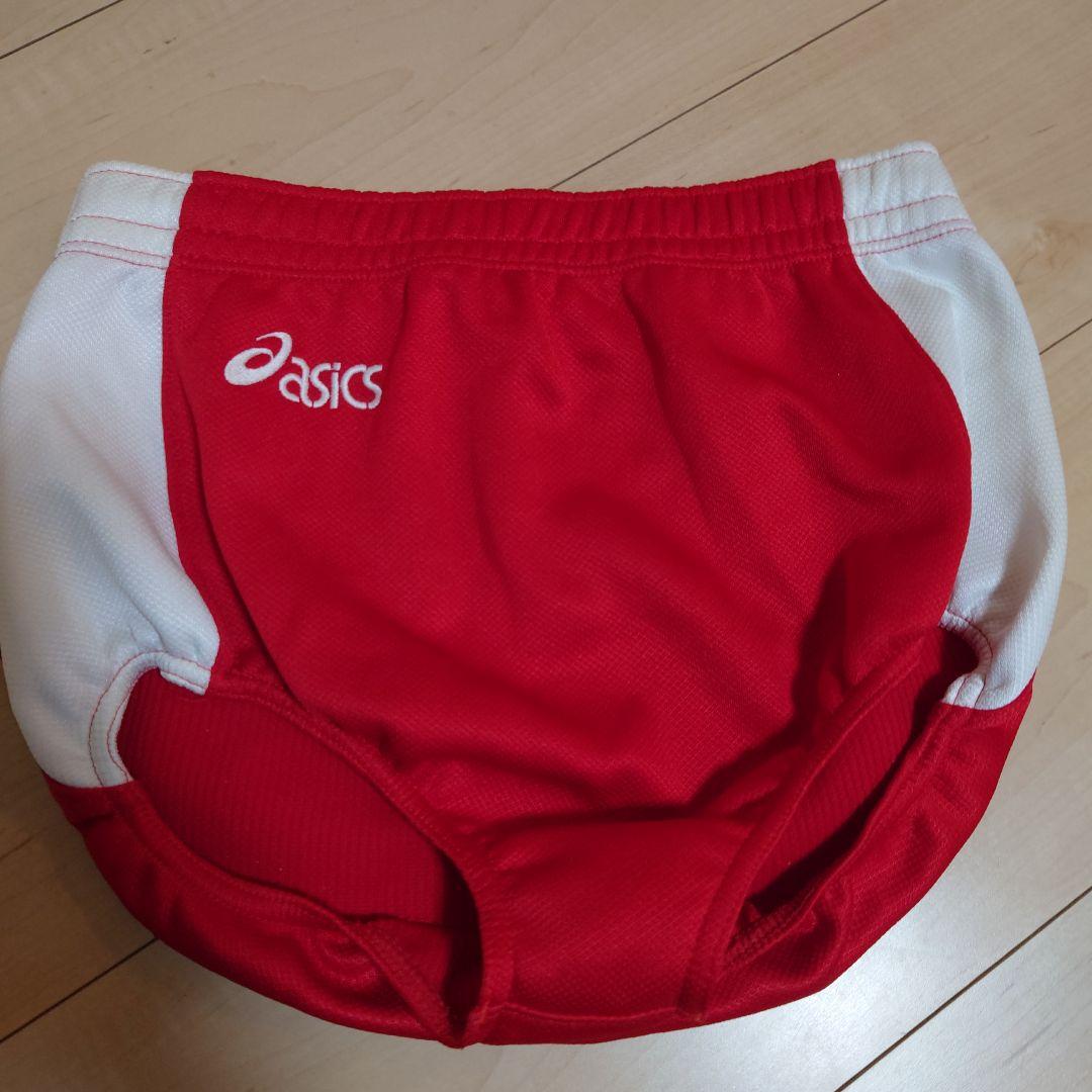 ホ*ん様 asics バレーボール ブルマ Lサイズ 赤/白