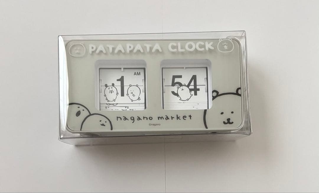 ナガノマーケット　パタパタ時計 ナガノくま