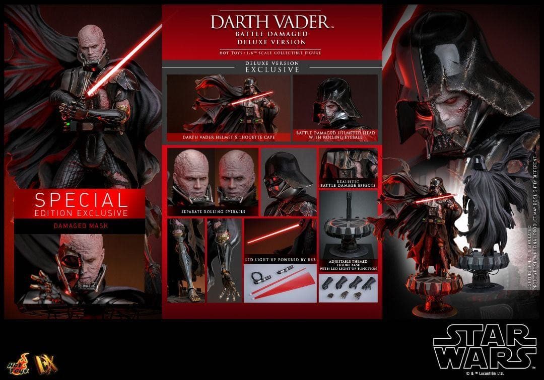 ホットトイズDX45b スター・ウォーズダース・ベイダーバトルダメージボーナス付