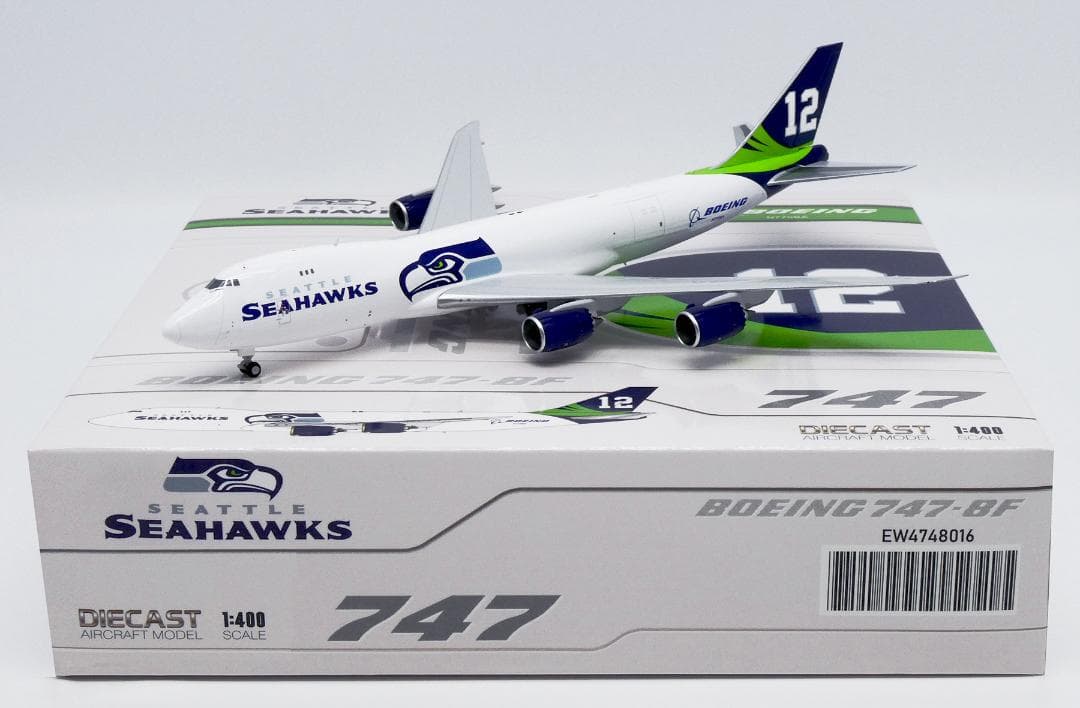 ボーイング 747-8F シアトル・シーホークス N770BA 1/400