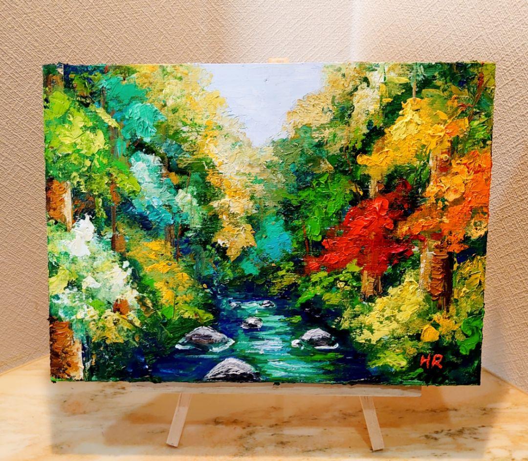 油絵 絵画【森の風景】
