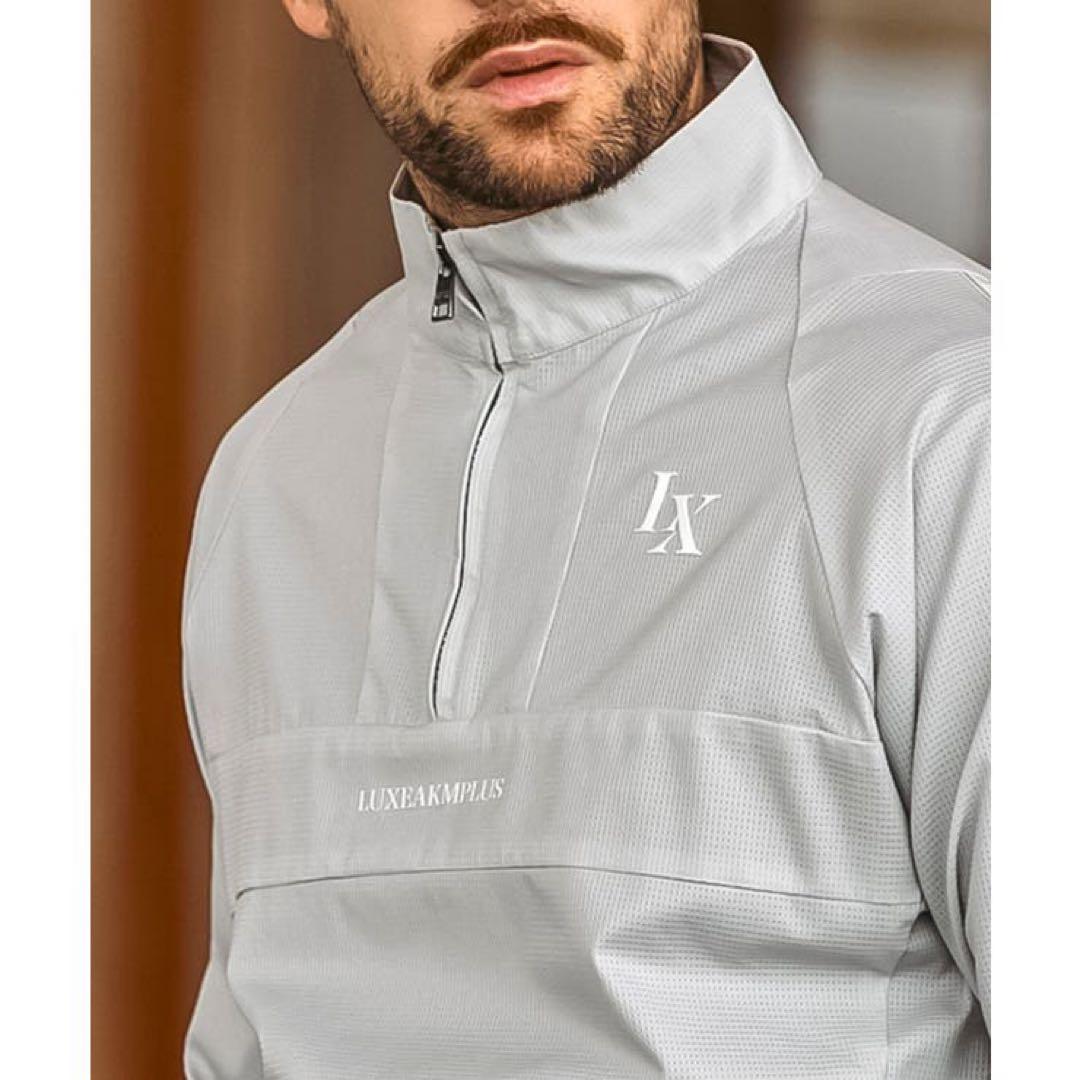 LUXE KAMPUS グレー ハーフジップジャケット Mサイズ 在庫SALE
