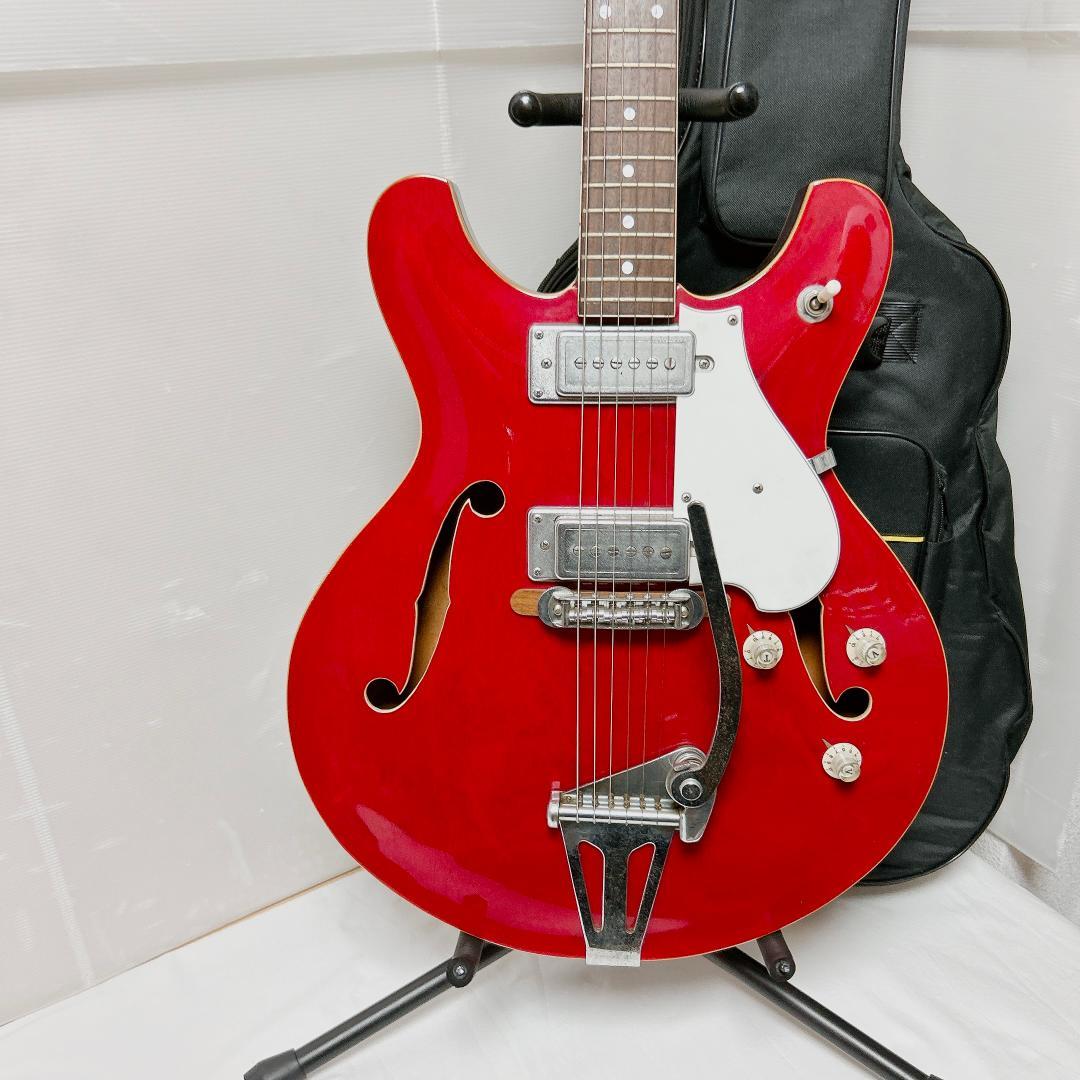 美品 Guyatone グヤトーン SG-25T セミアコ 赤 ビザールギター