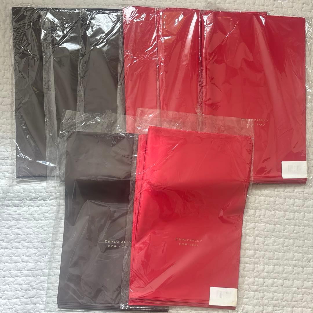 ギフト袋 ラッピング袋　赤&茶　レッド&ブラウン 新品6袋➕開封済み2袋