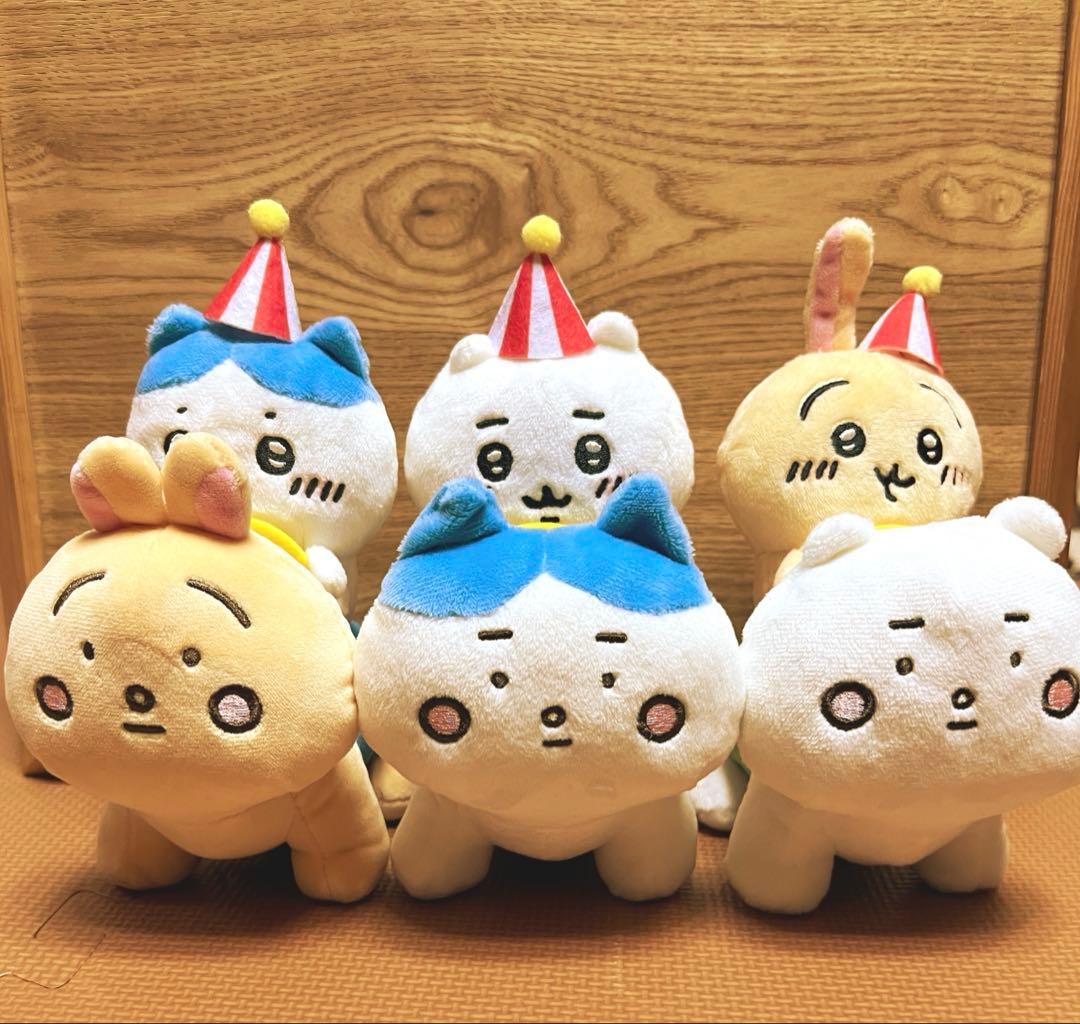 ちいかわ　ぴーぽぽぬいぐるみ3種セット(ちいかわ・ハチワレ・うさぎ)