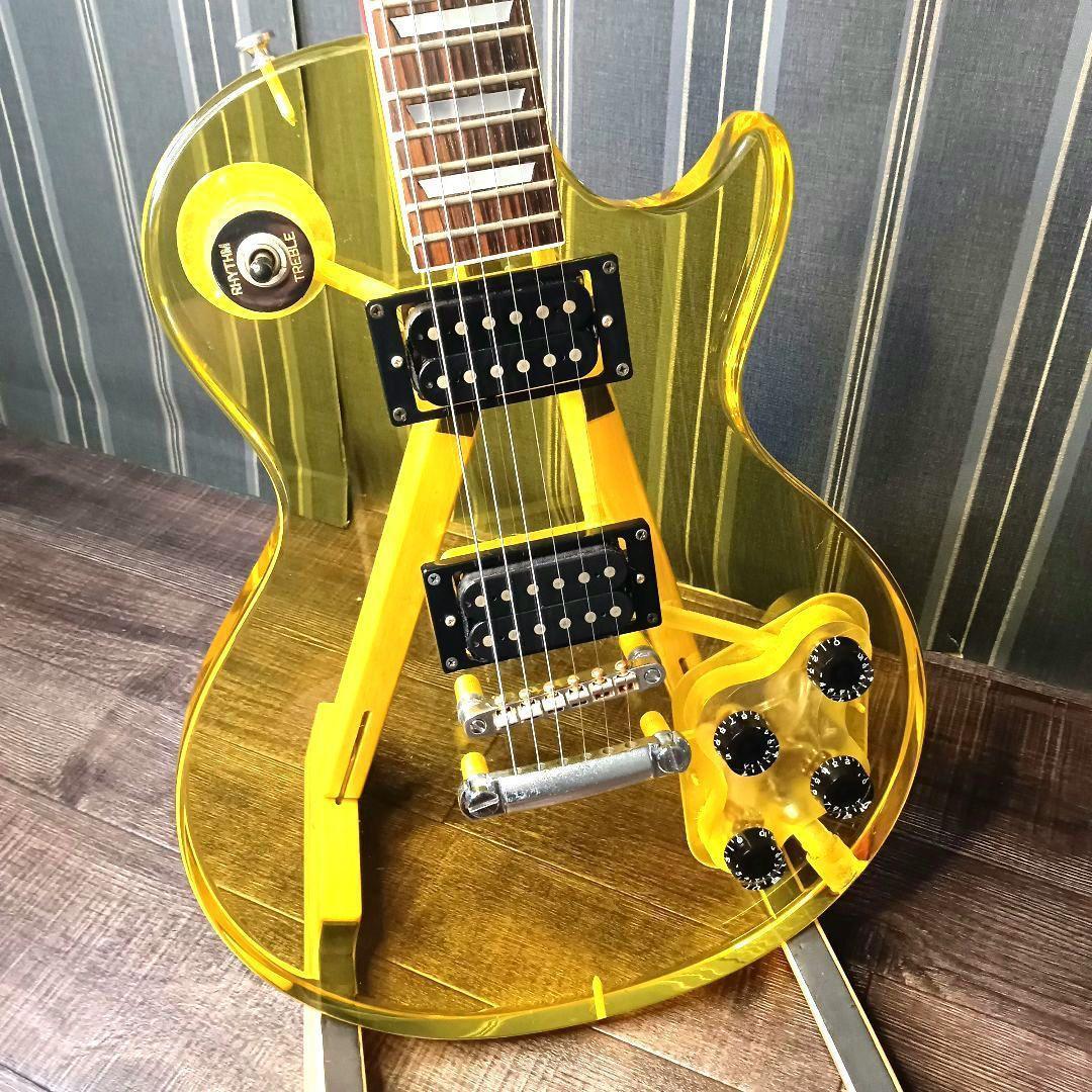 改造ギター GRECO レスポール CUSTOM カスタム クリア アクリル