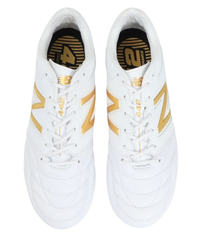 New Balance 442 スパイクシューズ ホワイト/ゴールド