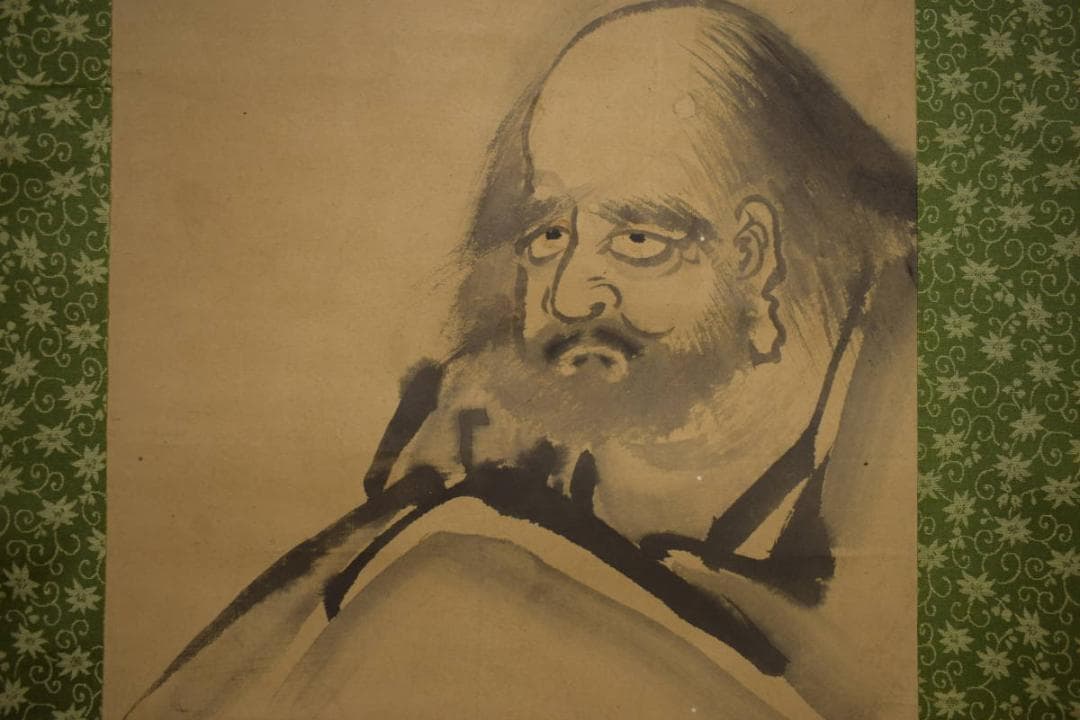 不詳/作者不詳/達磨図/布袋屋掛軸HI-887
