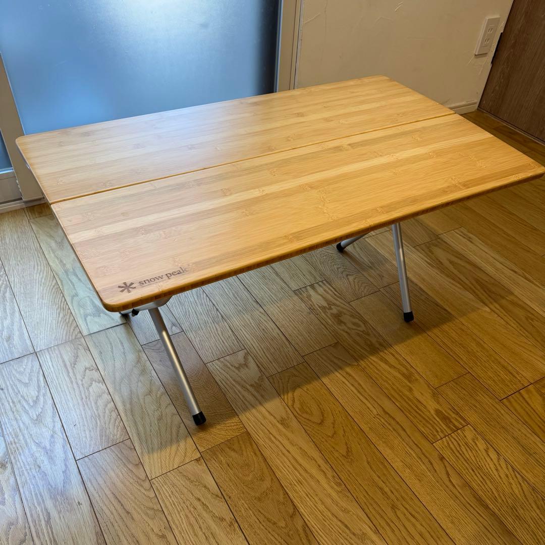 【ジャンク品】スノーピーク ワンアクションローテーブル竹LV-100T