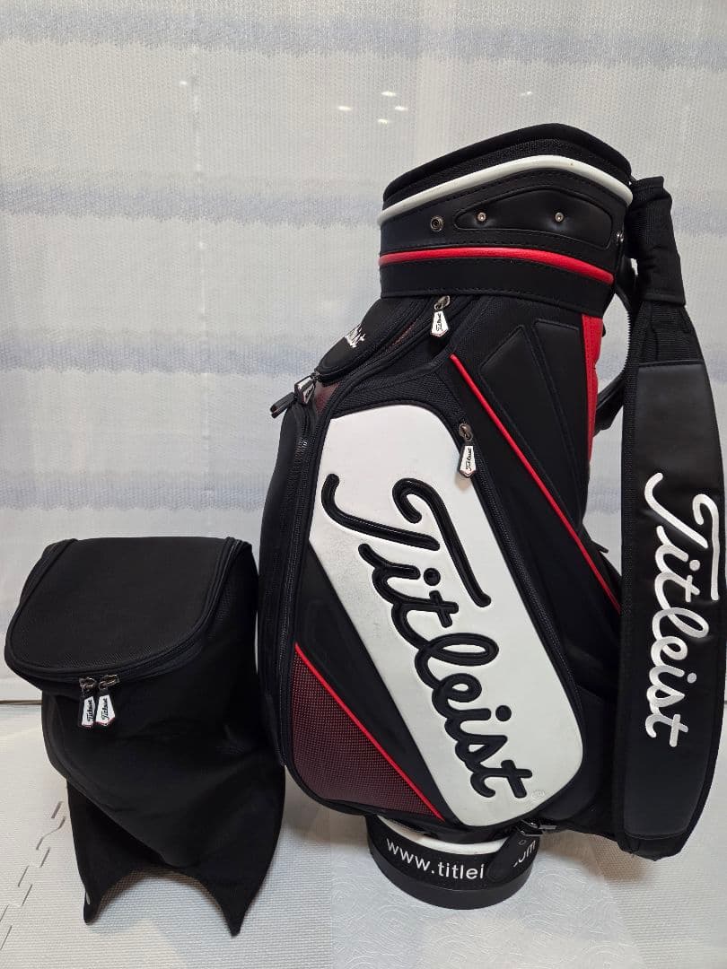 Titleist キャディバッグ 黒/赤/白