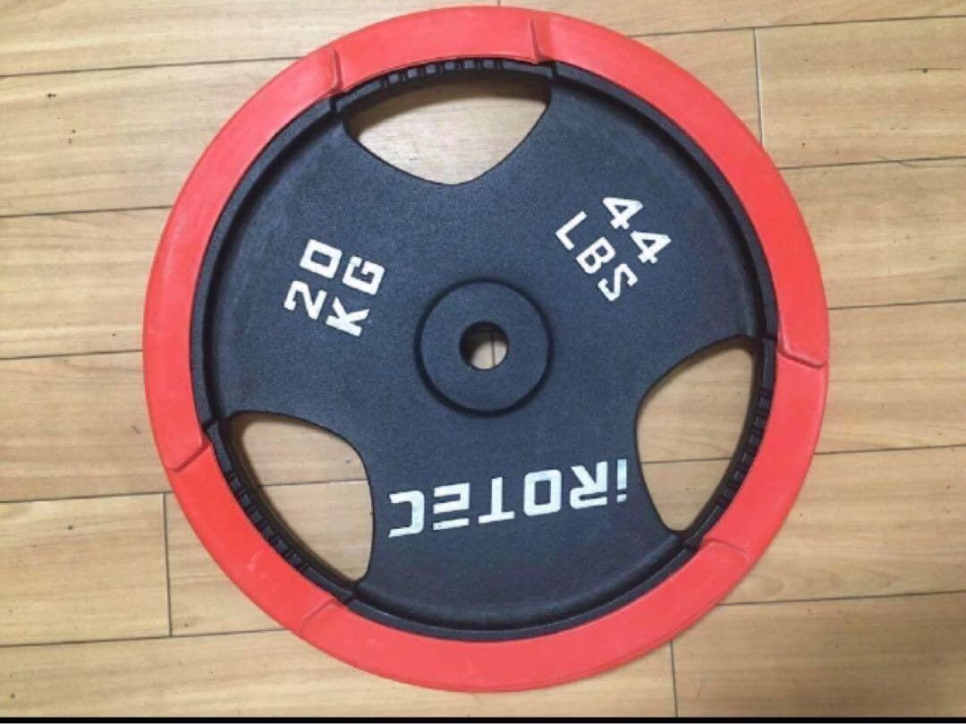 ② iROTEC ラバー　バーベル　プレート 20kg x 1 枚