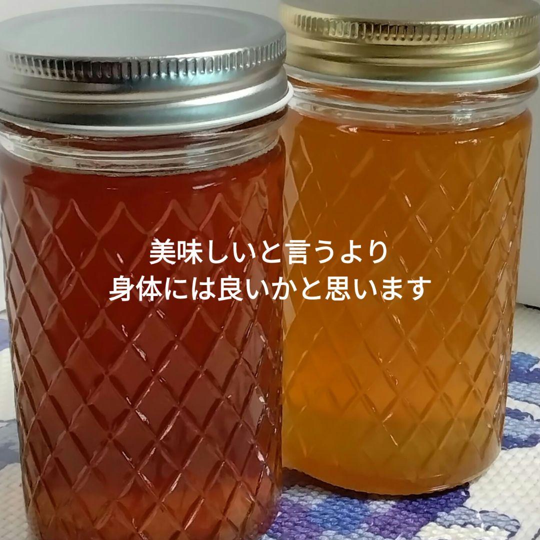 日本蜜蜂　日本ミツバチ　自然界2種類生ハチミツ400g2本　蜂蜜　はちみつ2年物