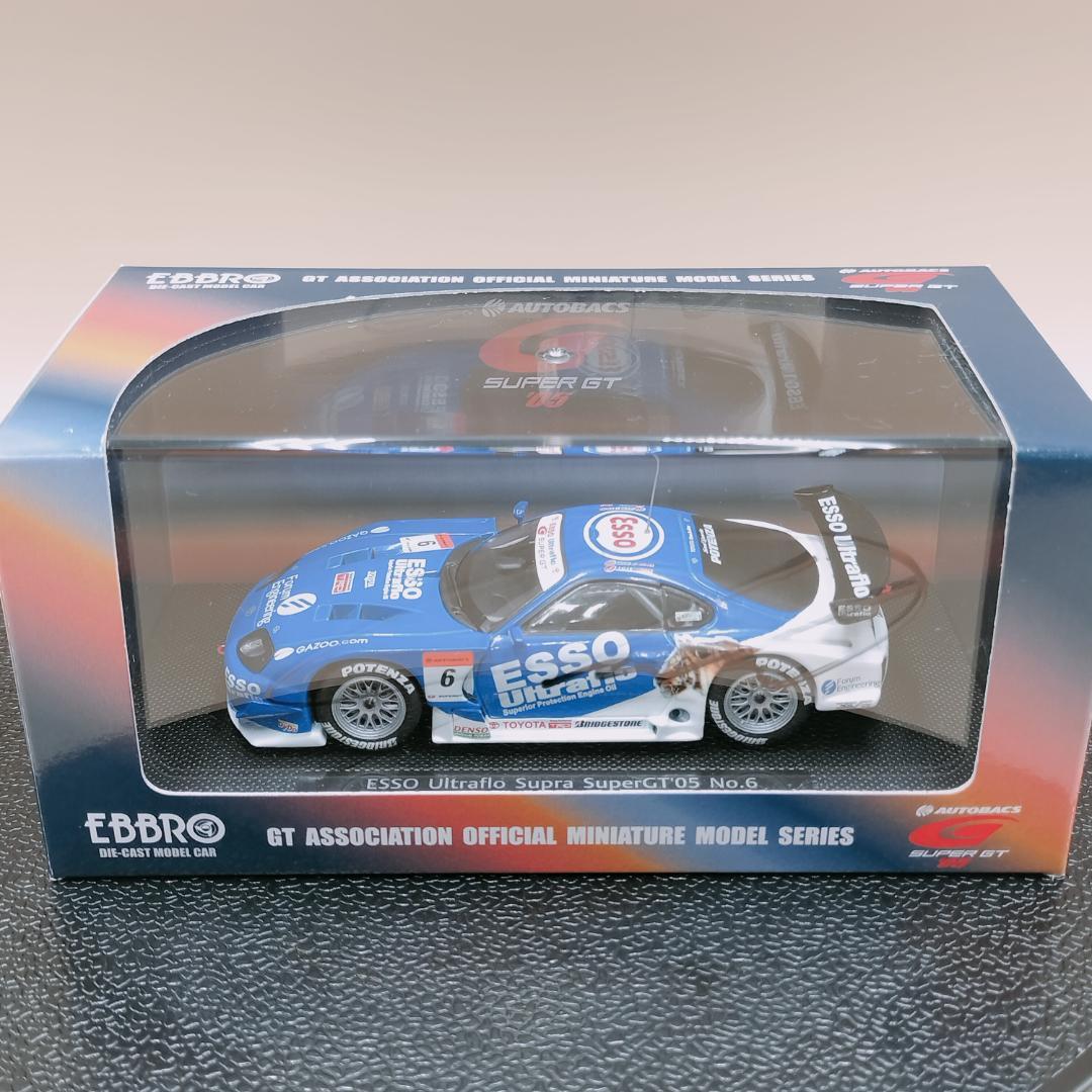 1/43 エブロ スープラ ESSO サイン入り 2005 脇阪寿一 飯田彰