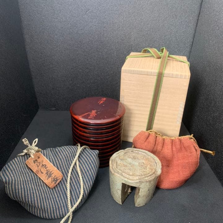 時代　古唐津　三足蓋置　茶道具　唐津