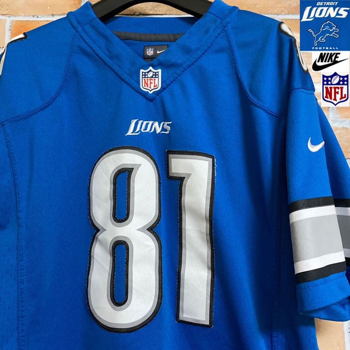 ナイキ製　NFL デトロイト・ライオンズ ユニフォーム [スペシャルセール！]